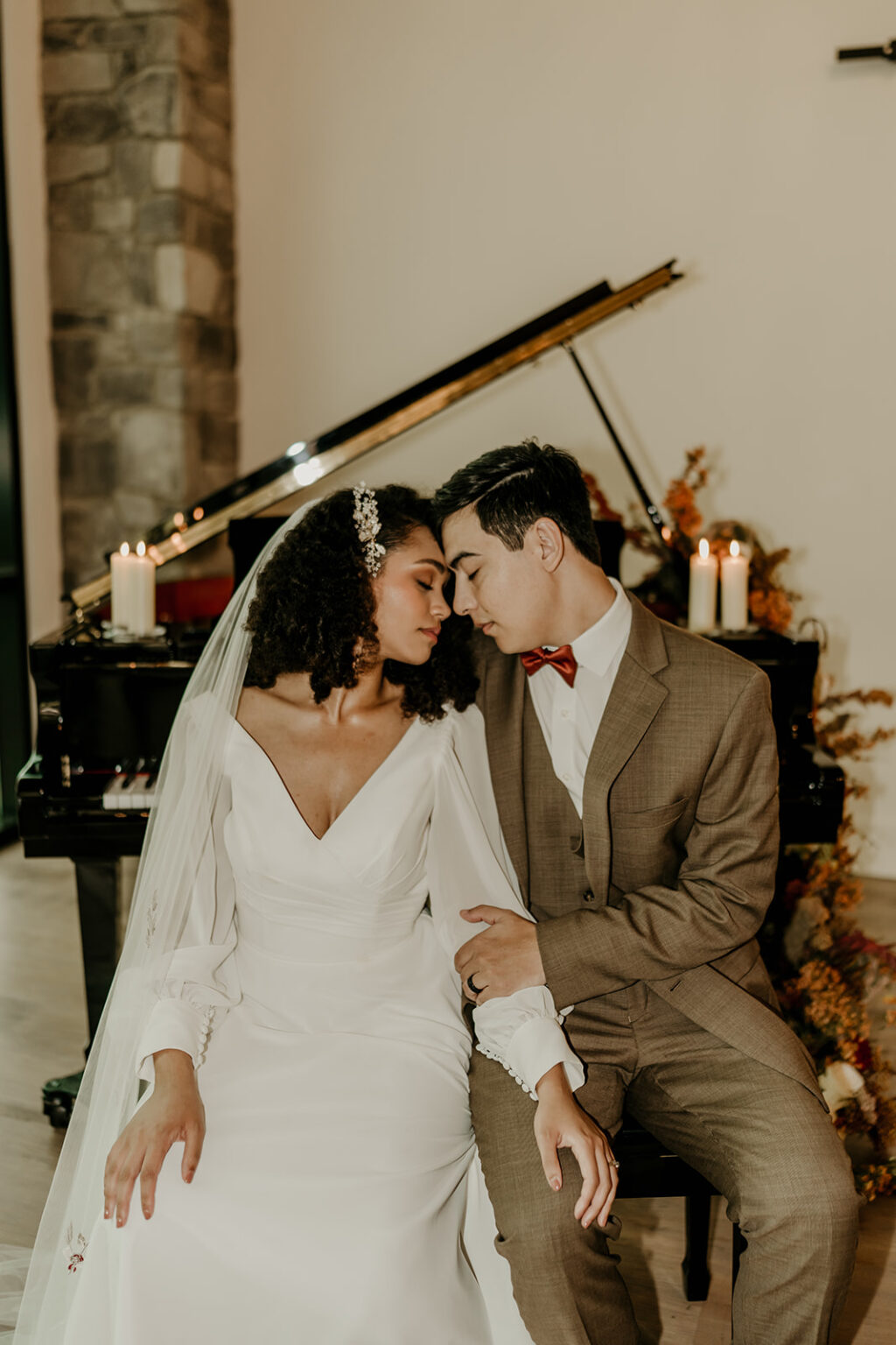 A man and woman standing next to each other.