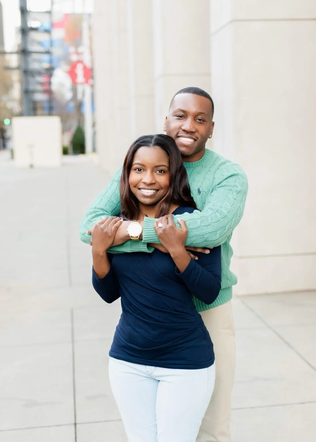 Nichelle and Chris posing together and smiling