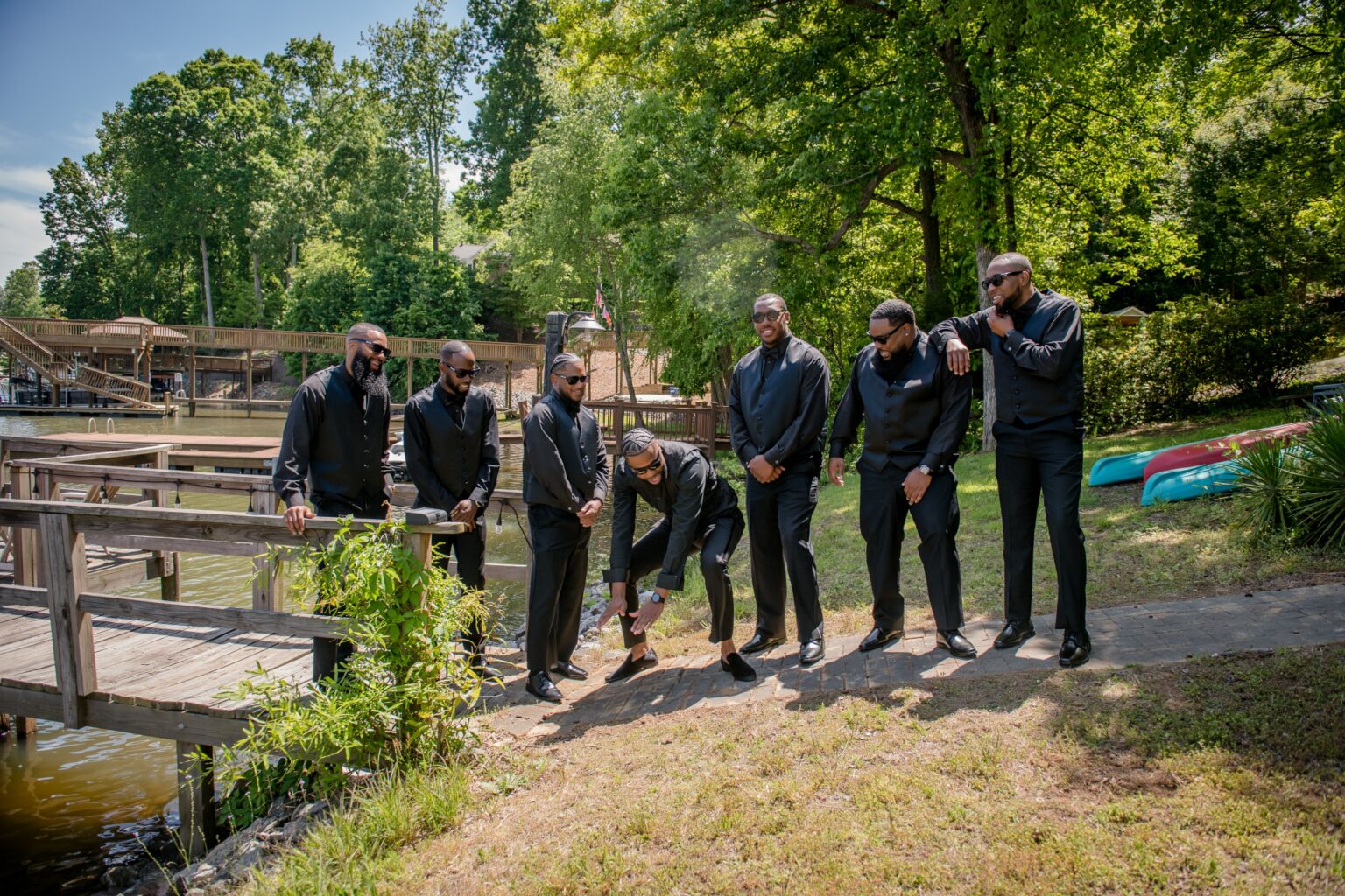 A group of men standing next to each other.